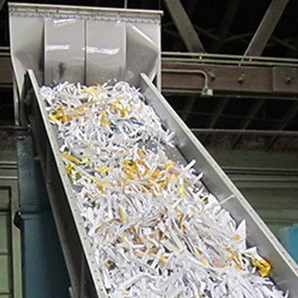 shreds of paper from paper shredder